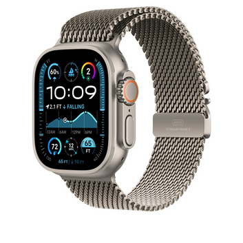49mm Natural Titanium Milanese Strap